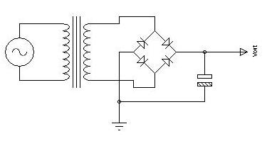 simple converter circuit 220V AC to 15 V DC